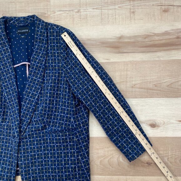 Wildfang Check Print Suit Set Essential Trouser & Essential Tux Blazer Size 26W - Picture 6 of 16